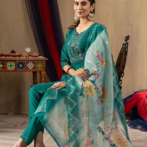 Elegant Straight Kurti Dupatta Set